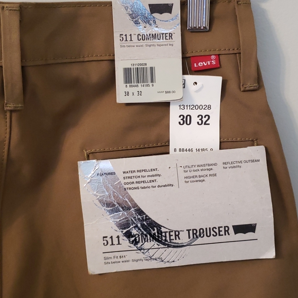 NWT Levi's 511 Commuter Pants